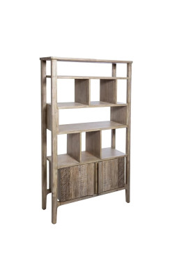 Bibliothèque 2 portes bois...