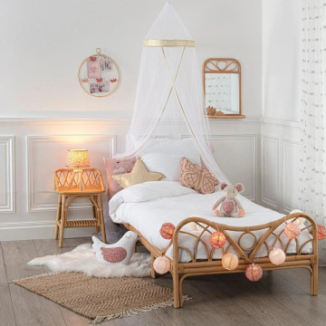 Lit enfant en rotin 90x190 Atmosphera - Le Dépôt Bailleul