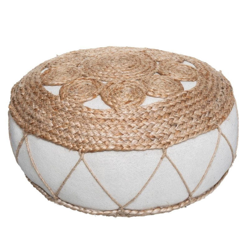 Pouf en jute ajouré 43x18 Atmosphera LE Dépôt Bailleul