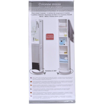 Colonne blanche avec base pivotante salle de bain - Le Dépôt Bailleul.