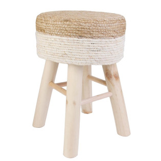 Tabouret en jute beige et...