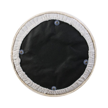 Pouf en jute beige et naturel pieds bois - Le Dépôt Bailleul