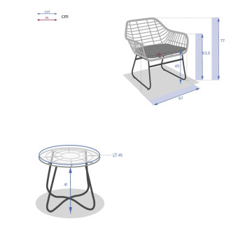 Salon détente extérieur Lambada 2 places Hespéride - Le Dépôt Bailleul