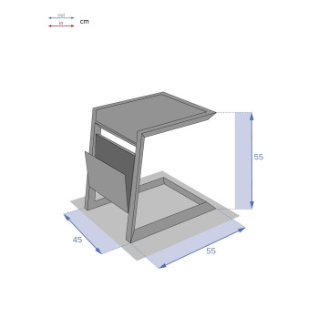 Table appoint Allure graphite Hespéride - Le Dépôt Bailleul