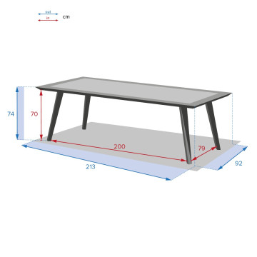 Table de jardin 8 places mosaïque Lambada Hespéride - Le Dépôt Bailleul