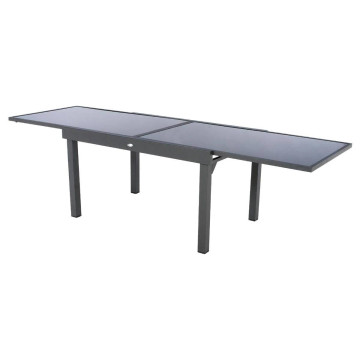 Table piazza extensible gris anthracite & graphite - Le Dépôt Bailleul