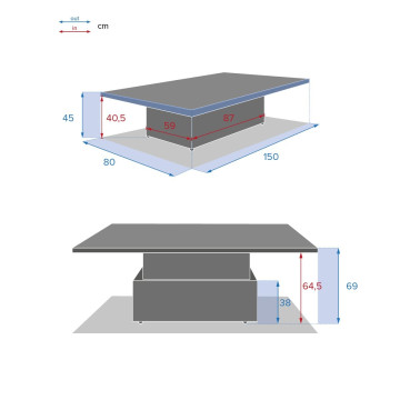 Table rectangulaire Moorea terre ombre Hespéride - Le dépôt Bailleul