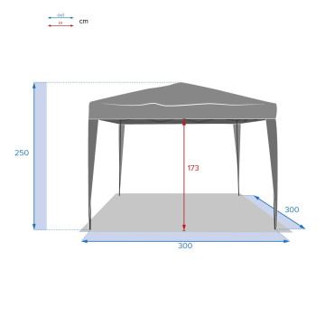 Tonnelle pliante Hespéride Easy up gris ardoise - Le Dépôt Bailleul
