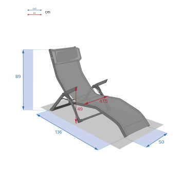 Transat 2 positions ardoise / quartz Decima Hespéride - Le Dépôt Bailleul