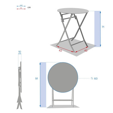 Table ronde extérieur Greensboro grenade Hespéride  - Le Dépôt Bailleul