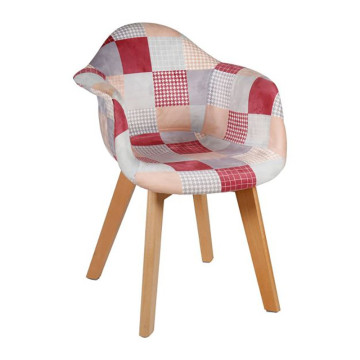 Fauteuil enfant patchwork rose Ostaria - Le Dépôt Bailleul