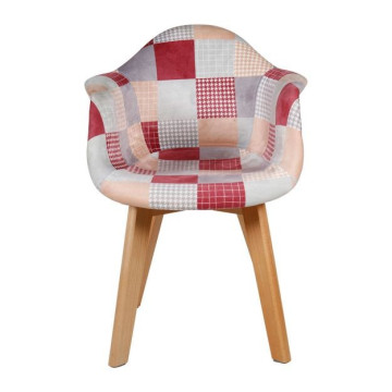 Fauteuil enfant patchwork rose Ostaria - Le Dépôt Bailleul