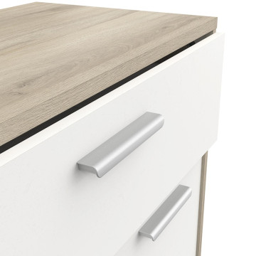 Meuble de rangement 2 portes 1 tiroir Léo - Le Dépôt Bailleul