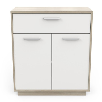Meuble de rangement 2 portes 1 tiroir Léo - Le Dépôt Bailleul