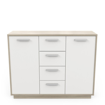 Buffet bas 2 portes 4 tiroirs Léo - Le Dépôt Bailleul