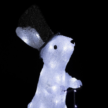 Lapin sur vélo lumineux extérieur 44 cm - Le Dépôt Bailleul