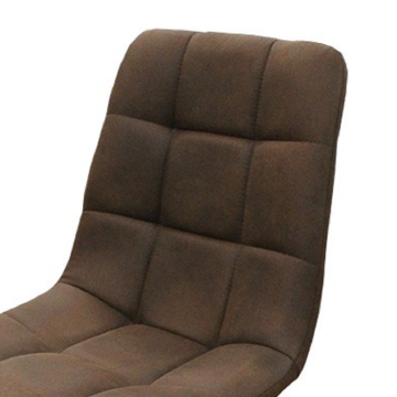 Chaise en simili marron pieds métal noir - Le Dépôt Bailleul