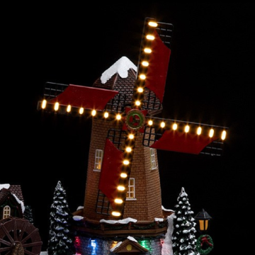 Village de Noël moulin lumineux et animé - Le Dépôt Bailleul