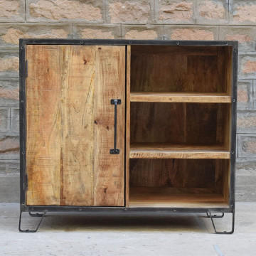 Buffet 1 porte 4 niches manguier - Le Dépôt Bailleul