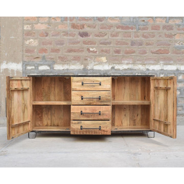 Buffet 2 portes 3 tiroirs manguier - Le Dépôt Bailleul