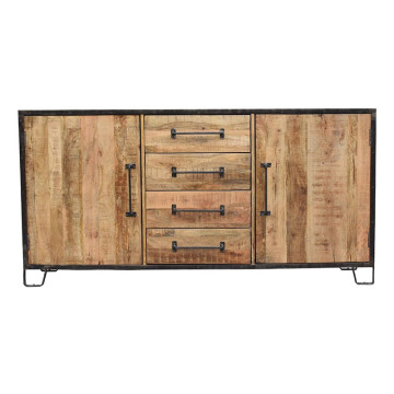 Buffet 2 portes 3 tiroirs manguier - Le Dépôt Bailleul