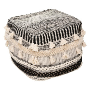 Pouf Lurex noir 45x45 cm...