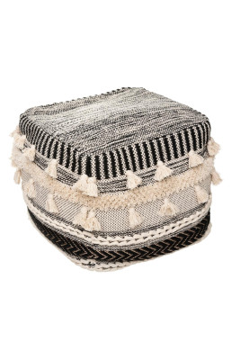 Pouf Lurex noir 45x45 cm...