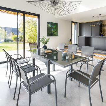 Table piazza extensible anthracite & graphite - Le Dépôt Bailleul