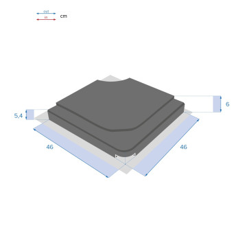 Dalle pour parasol 25 kg béton Stacio ardoise Hespéride - Le Dépôt Bailleul