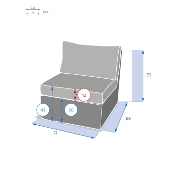 Chauffeuse extérieur Moorea Hespéride Terre ombre - Le dépot Bailleul