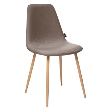 Chaise Roka coloris taupe et hêtre Atmosphera - Le dépôt Bailleul