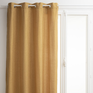 Rideau jacquard Tanis ocre 140x260 Atmosphera - Le Dépôt Bailleul