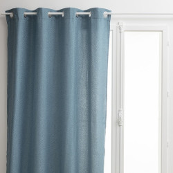 Rideau jacquard Tanis bleu canard 140x260 Atmosphera - Le Dépôt Bailleul