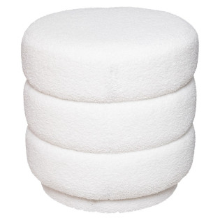 Pouf bouclette blanc Sinan...