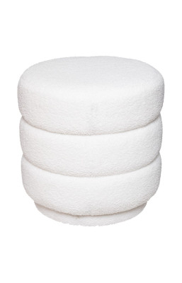 Pouf bouclette blanc Sinan...