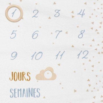 Couverture photo bébé étoiles bleues Atmosphera - Le Dépôt Bailleul