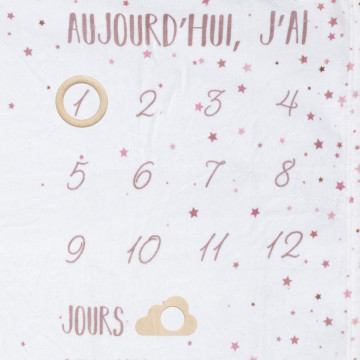 Couverture photo bébé étoiles roses Atmosphera - Le Dépôt Bailleul