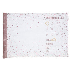 Couverture photo bébé étoiles roses Atmosphera - Le Dépôt Bailleul
