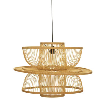 Suspension bambou Ava naturel D58 Atmosphera - Le Dépôt Bailleul