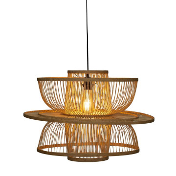 Suspension bambou Ava naturel D58 Atmosphera - Le Dépôt Bailleul