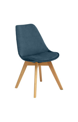 Chaise pieds bois velours...