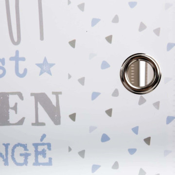 Rangement enfant en tissu gris en forme de château - Le Dépôt Bailleul