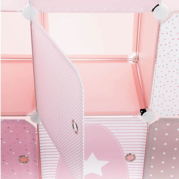 Rangement enfant en tissu rose en forme de château - Le Dépôt Bailleul