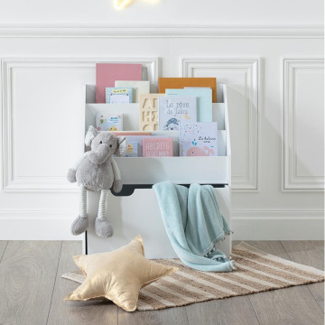 Bibliothèque blanche pour enfant avec tiroir - Le Dépôt Bailleul
