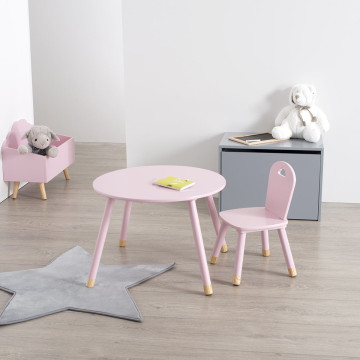 Table d'appoint pour enfant rose Atmosphéra - Le Dépôt Bailleul