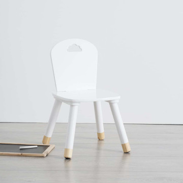 Chaise enfant blanche pas chère marque Atmosphéra - Le Dépôt Bailleul