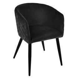 Fauteuil séjour Marlo noir Atmosphera - Le Dépôt Bailleul