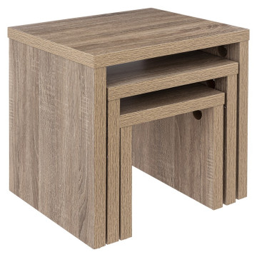 Ensemble de 3 tables gigognes naturel 5five - Le Dépôt Bailleul