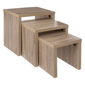Ensemble de 3 tables gigognes naturel 5five - Le Dépôt Bailleul