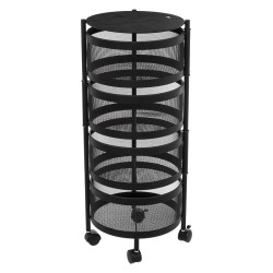 Desserte 4 paniers métal noir Mayaj 5five - Le Dépôt Bailleul